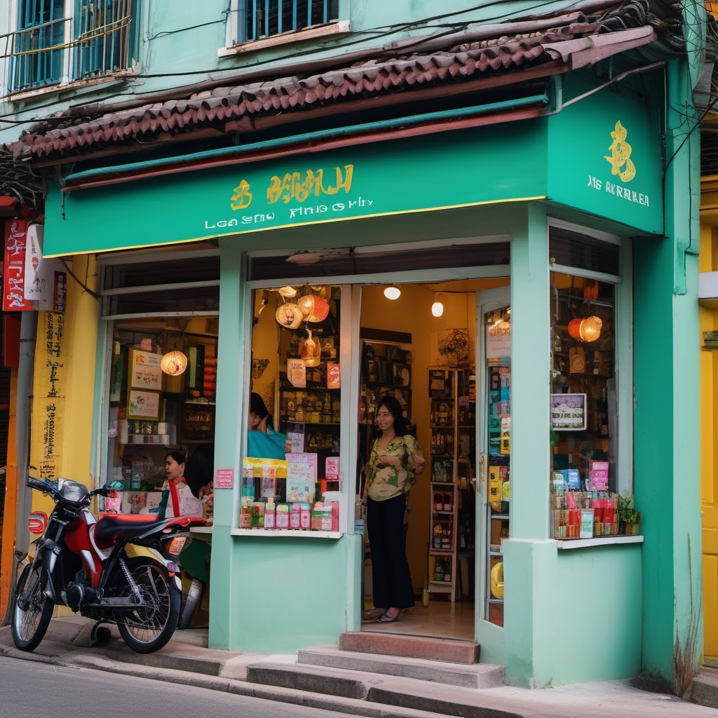 Hình minh họa: Khung cảnh cửa hàng và quy trình kinh doanh