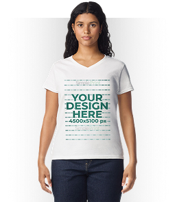 Gildan 5V00L (US) - Ladies' Heavy Cotton V-Neck T-Shirt (DTF)