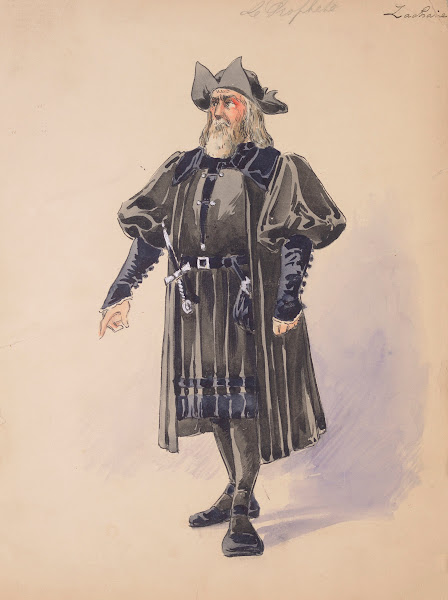 Le prophète  douze maquettes de costumes 1903