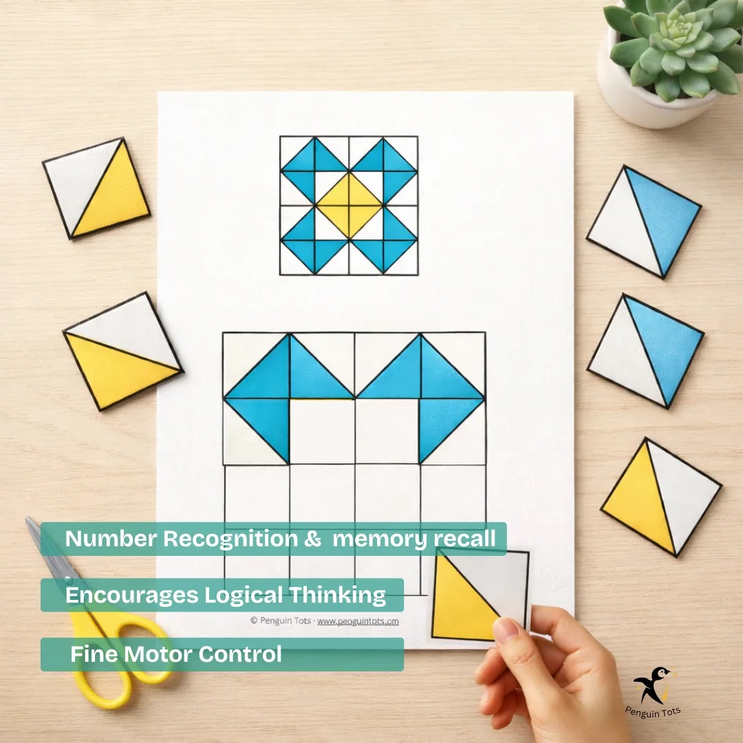 Triangle Pattern Matching Activity | Visual Spatial Skills, Problem Solving & Logical Thinking