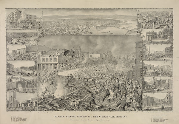 The great cyclone tornado and fire at Louisville Kentucky 1890
