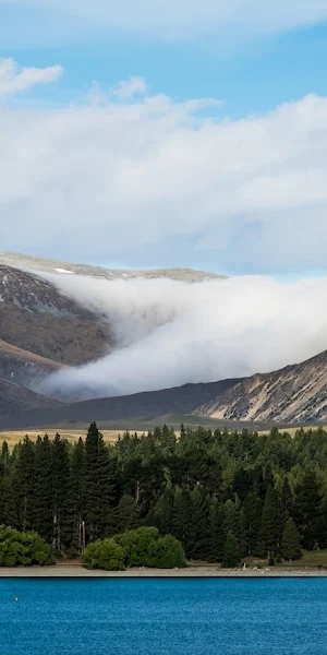 Lake Tekapo, Mountain Landscape, New Zealand, Turquoise Water 5K Wallpaper Background