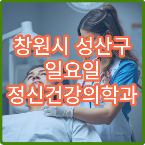 창원시 성산구 일요일 정신건강의학과 진료 병원 우울증 상담 가능