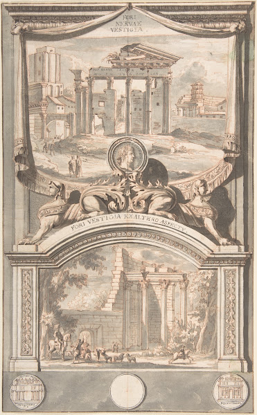 Ruins Of The Forum Of Nerva Above And Another View Of The Ruins Below Before 170