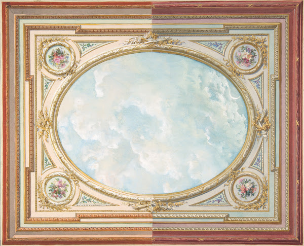Design for a ceiling of trompe loeil sky 19th Century