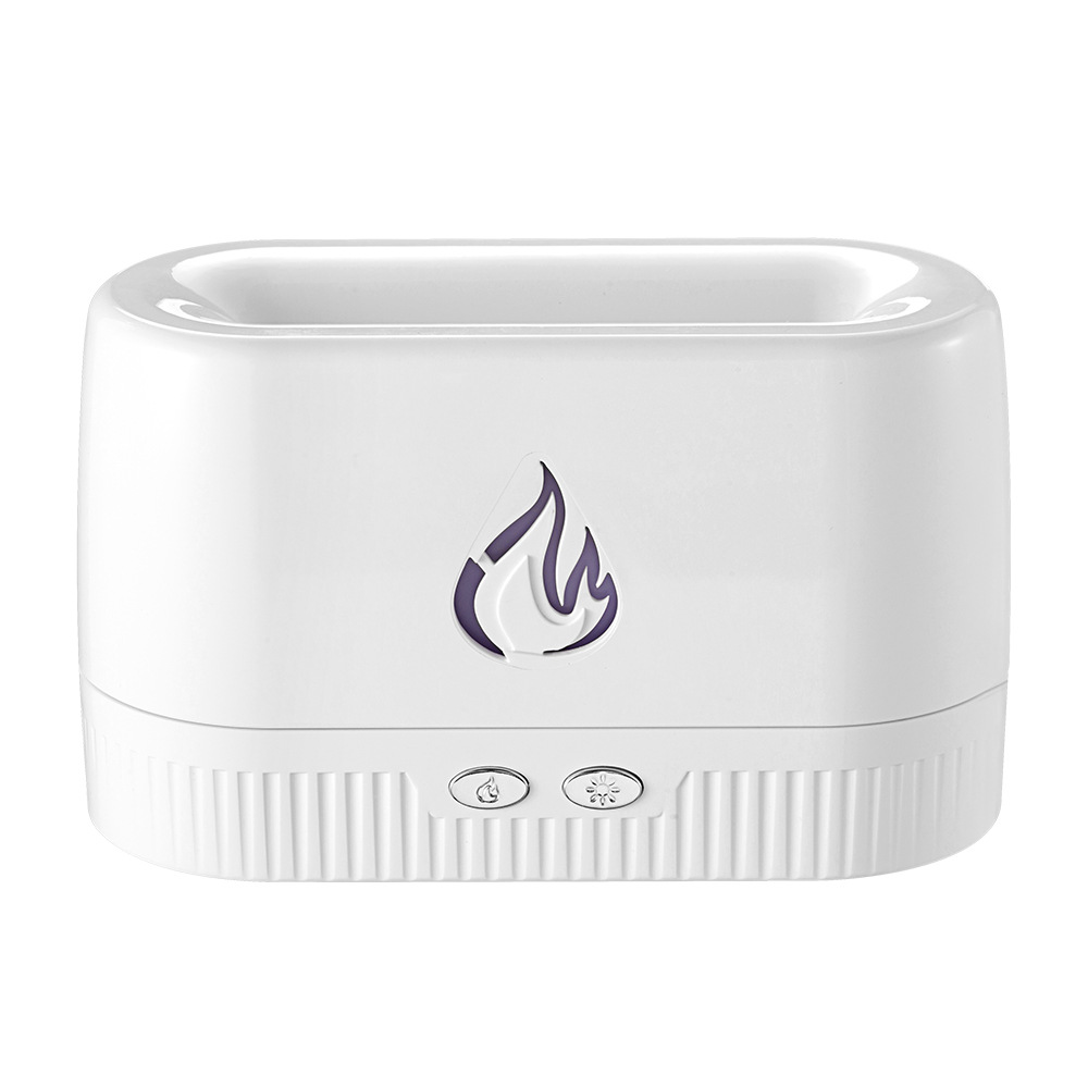 Table Aromatherapy Diffuser with Flame Effect and LED Light