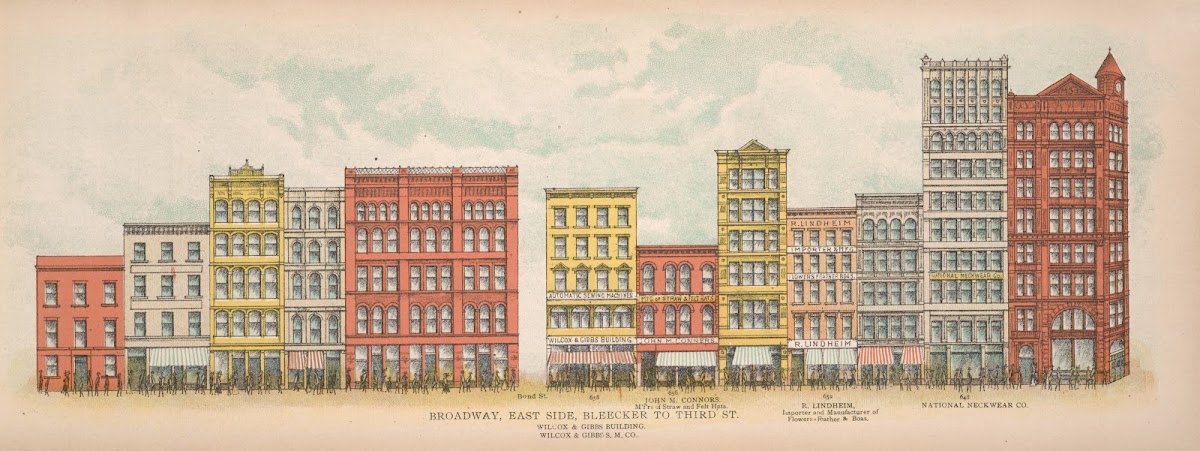 Broadway East Side Bleecker to Third St 1899