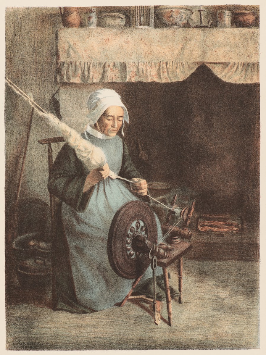 LAieule Woman Spinning 1899