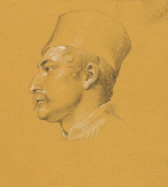 Porträtstudie zum Ausfall Nikolaus Zrinys vor der Festung Szigeth before 1825