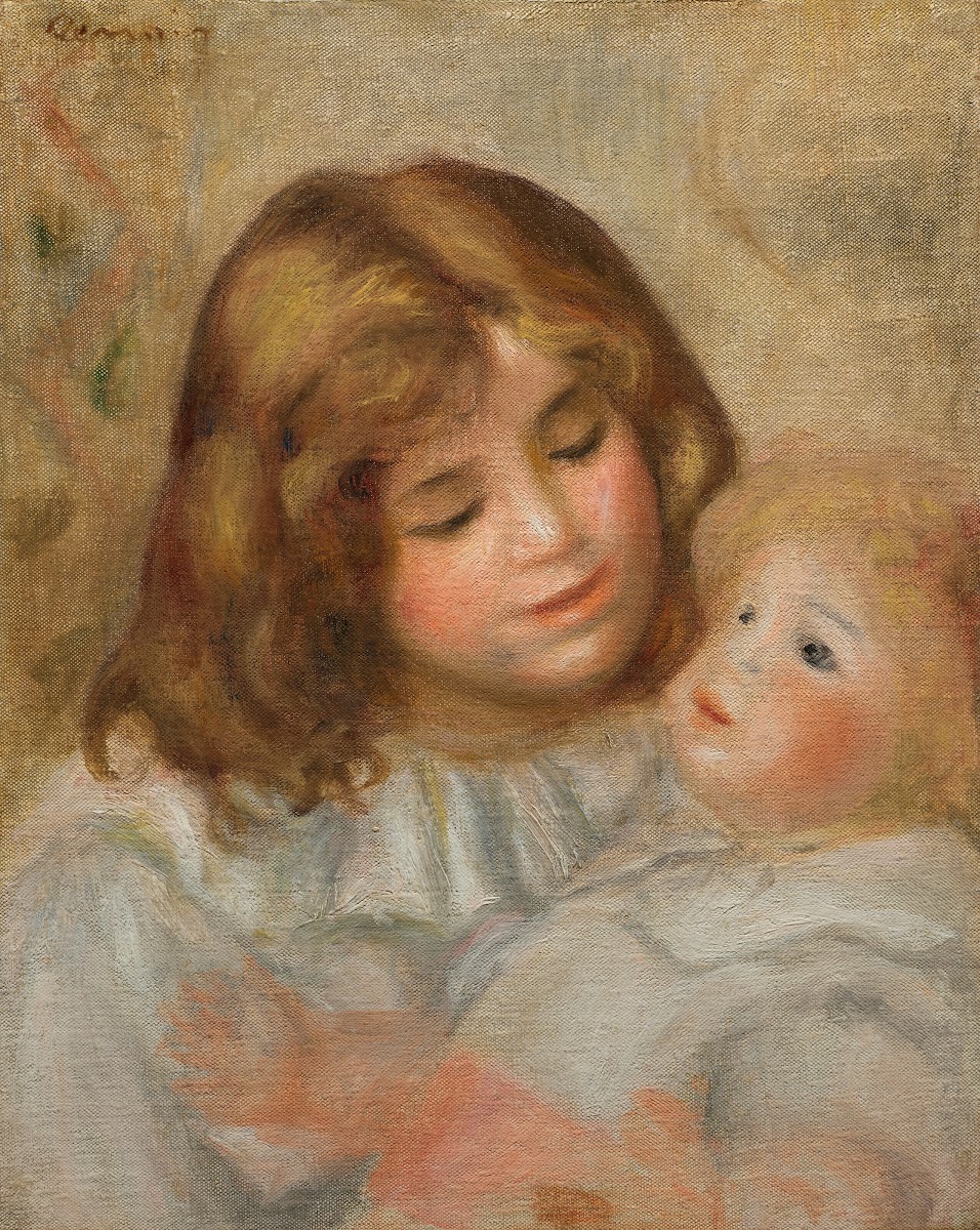 Petite fille avec sa poupée circa 1897 1900