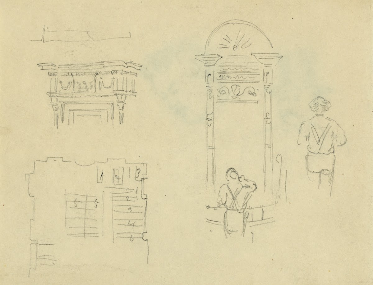 Sketches of interior details 1860 1865