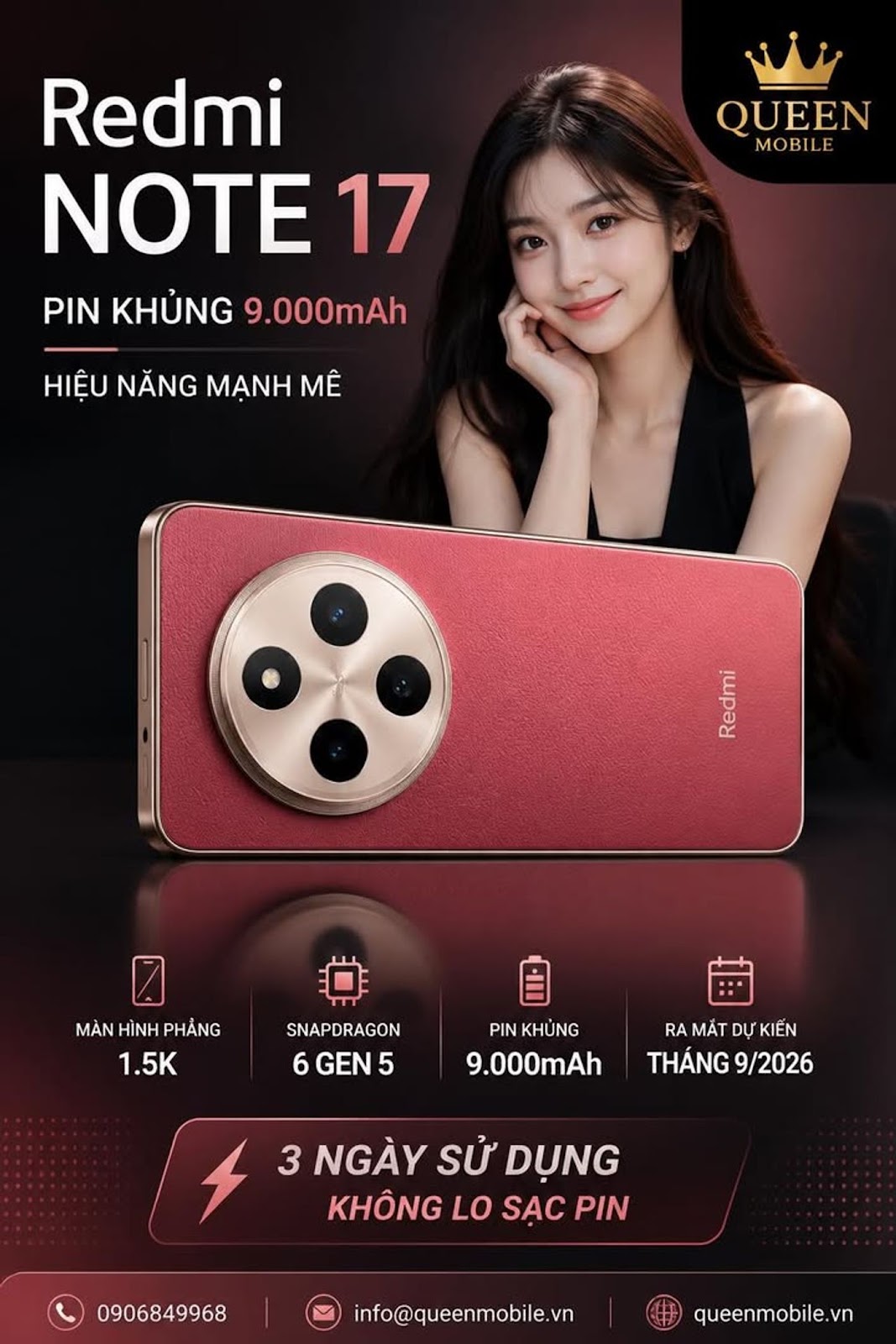 Redmi Note 17は9,000mAhのバッテリーを明らかに、Xiaomiはスマートフォン市場に新たな衝撃を引き起こそうとしています