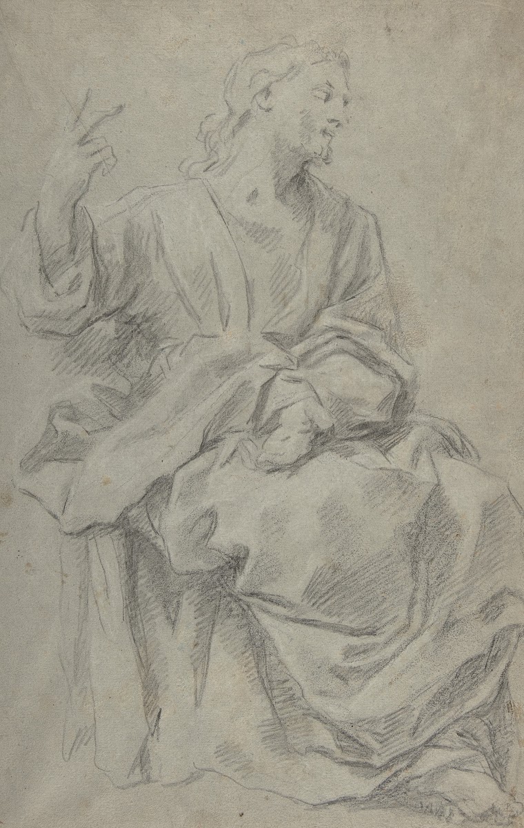 Seated Draped Male Figure 15821647
