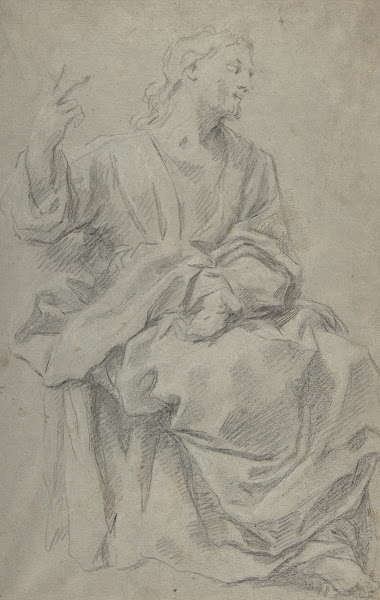 Seated Draped Male Figure 15821647