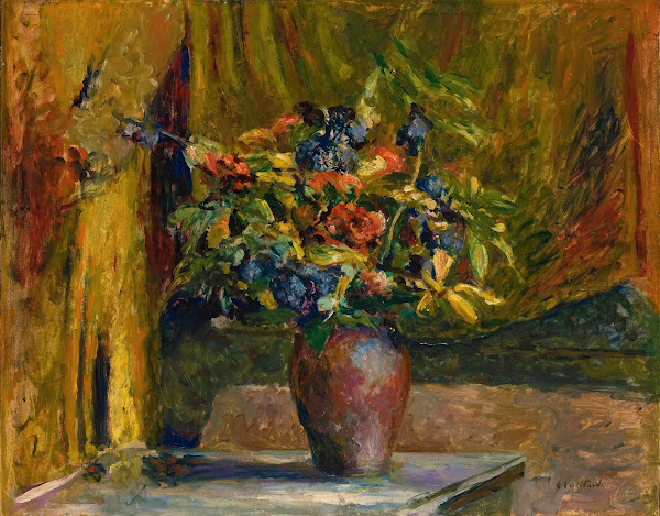 Pieds Dalouette Et Géraniums circa 1906