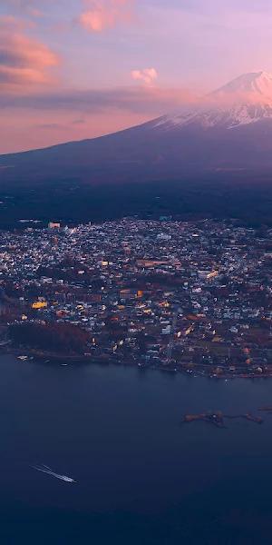 Mount Fuji, Japan Landscape, Aerial View, Sunrise 5K Wallpaper Background