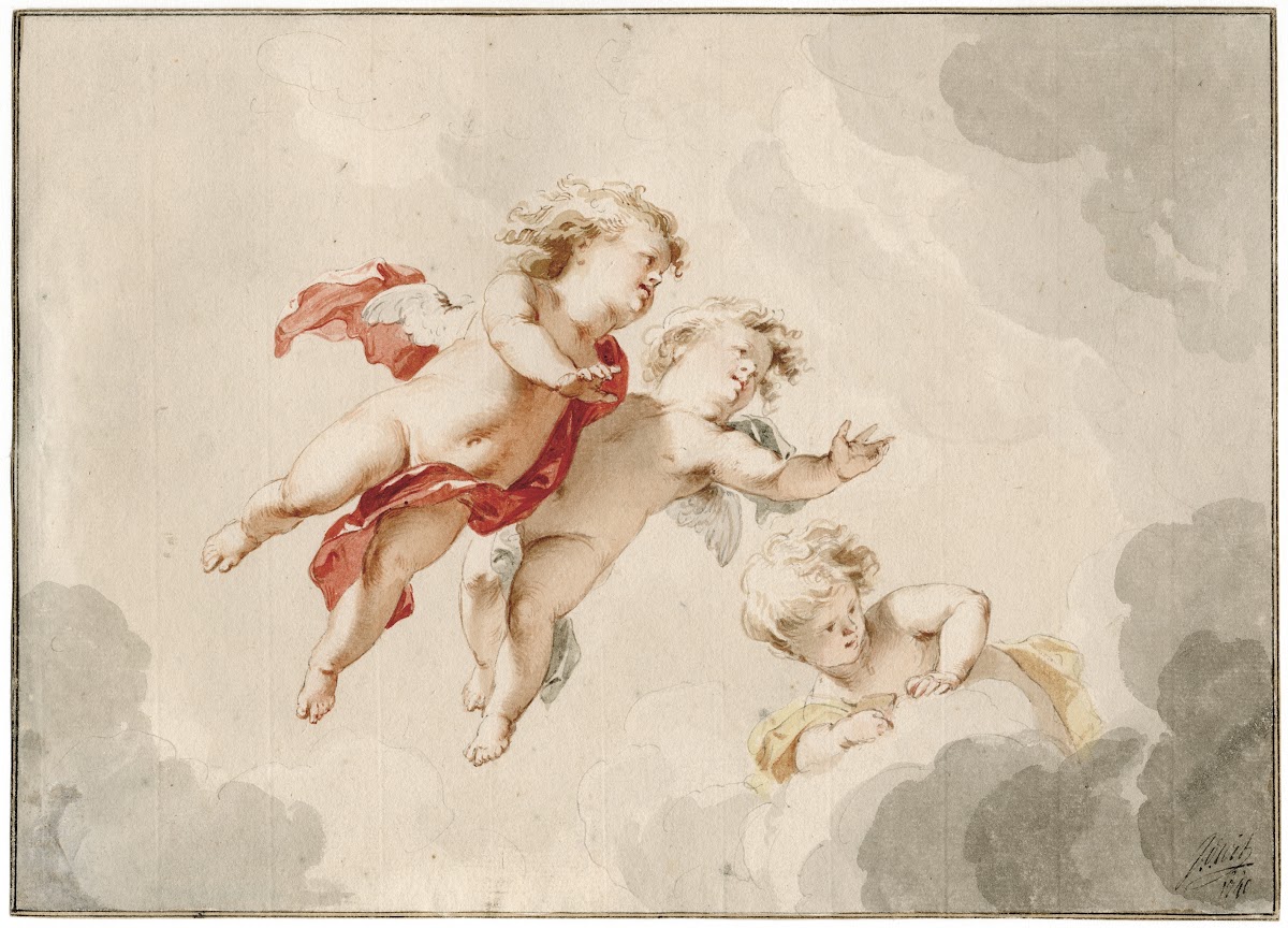 Three Flying Putti