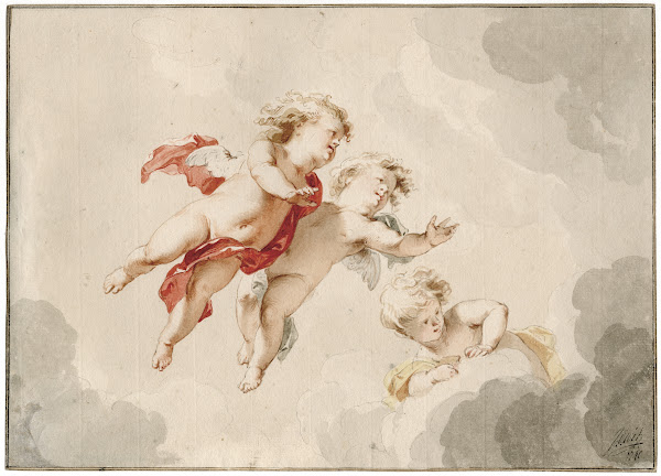 Three Flying Putti