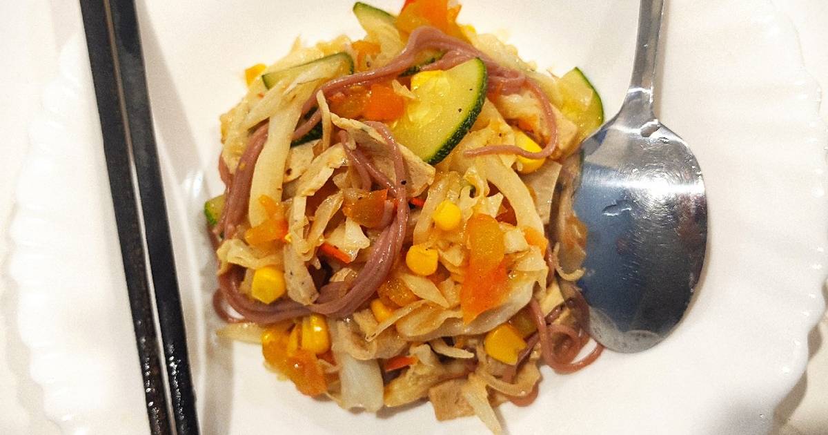 Bún lứt xào rau củ Eat clean (16k)