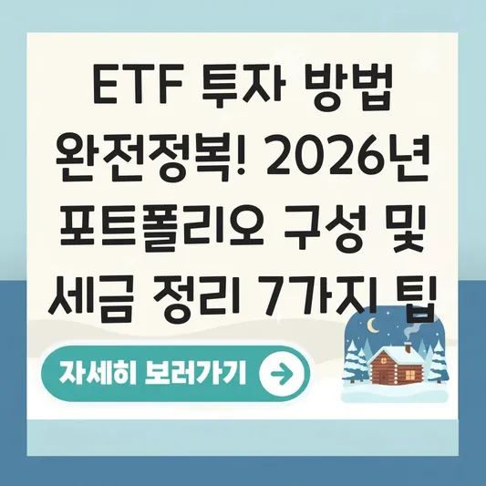 ETF 투자 방법 종류별 포트폴리오 구성 및 세금 정리 대표 이미지