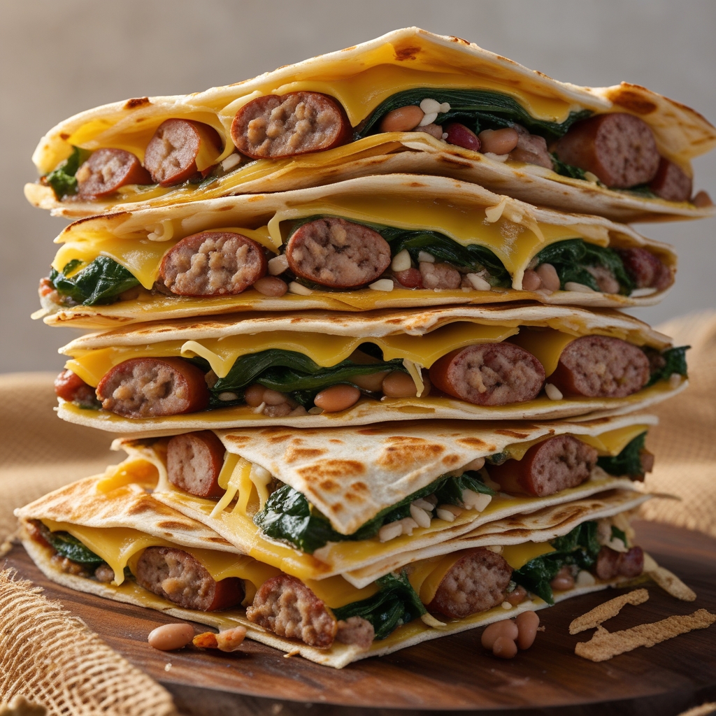 Final Crispy Turkey Sausage & Egg White Protein Quesadillas