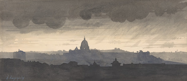 Saint Peters Seen From the Pincio Rome 1856