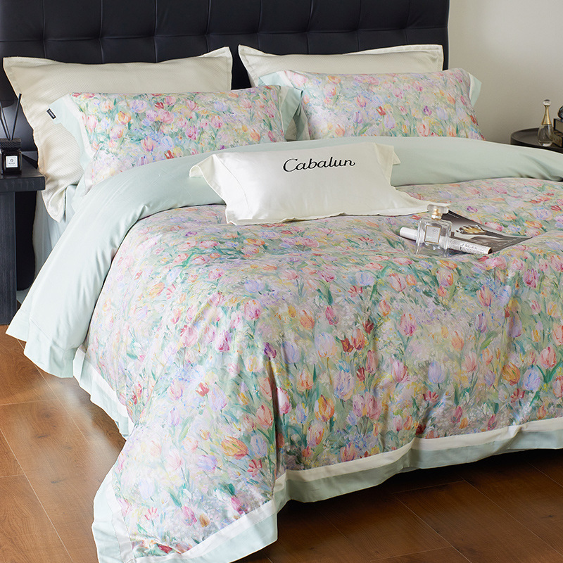 Long-staple cotton bedding set, 4-piece, satin