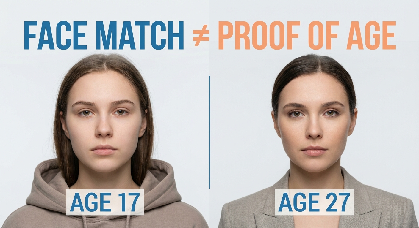 Why a 98% Face Match Still Fails at Age Verification