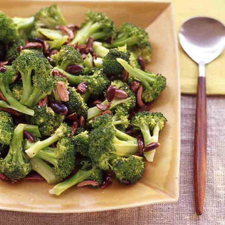 Broccoli With Olive-Nut Sauce
