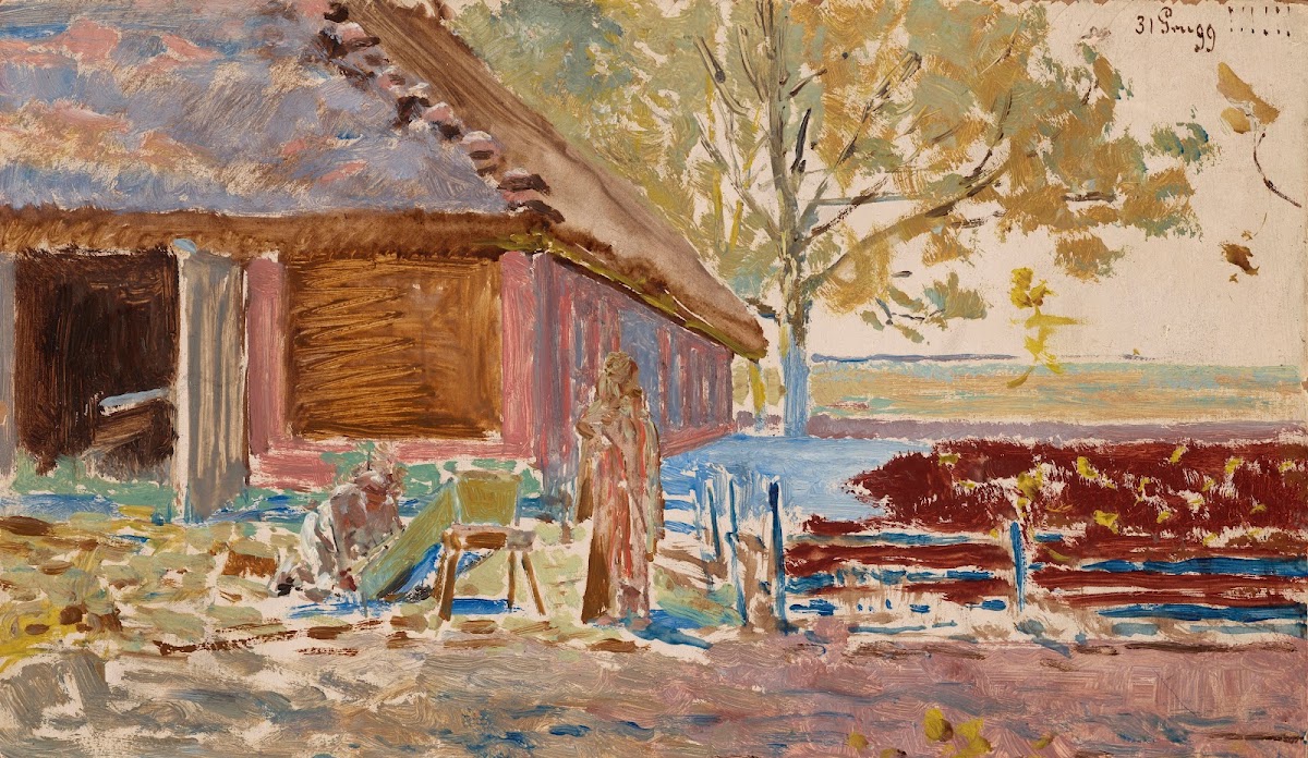 End of the century  31 December 1899 landscape with a coffin 1899