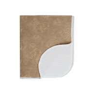 Детский плед Twins Bear Hugs 100х80 (велюр/муслин) бежевый