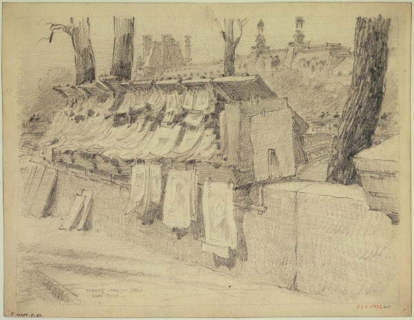 Etalage dun marchand destampes quai Conti 1926