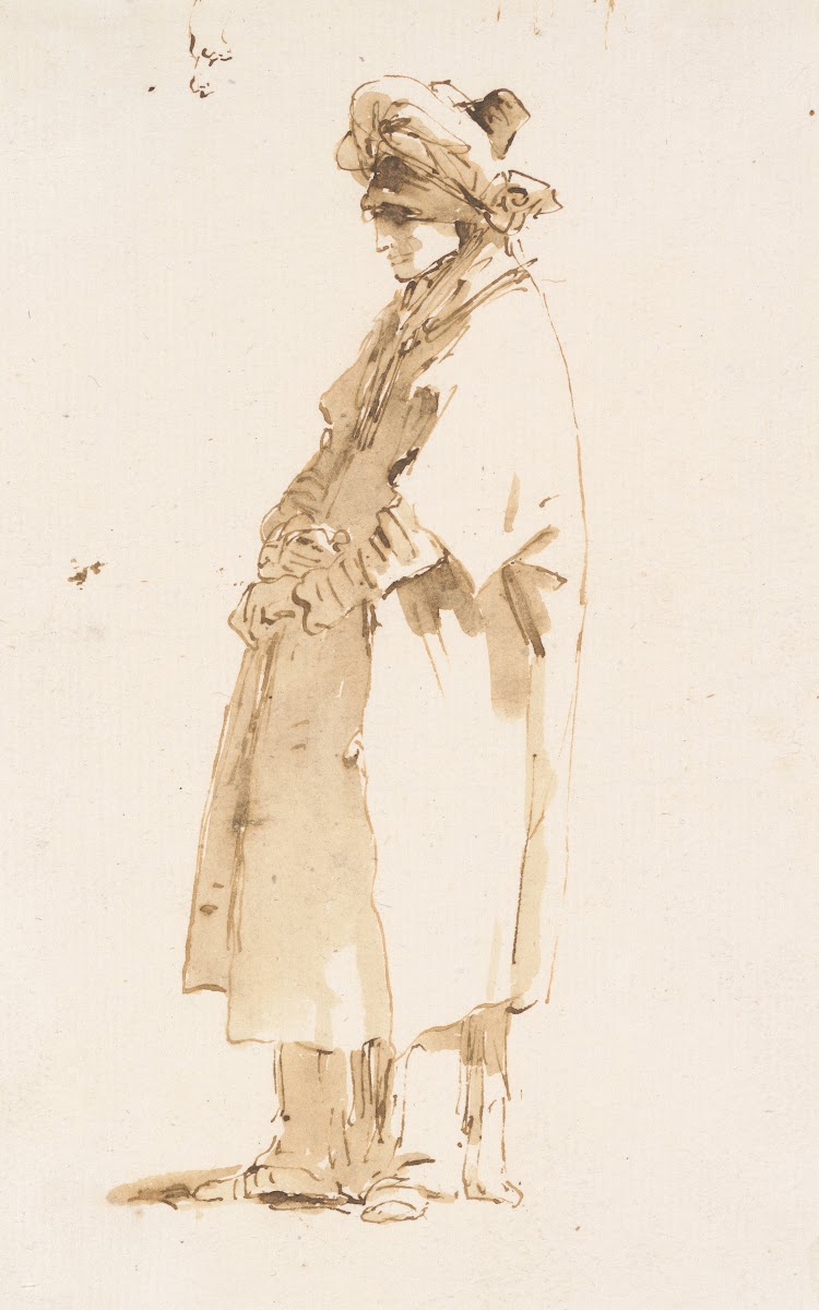 Man with an Elaborate Headdress Facing Left ca 175560