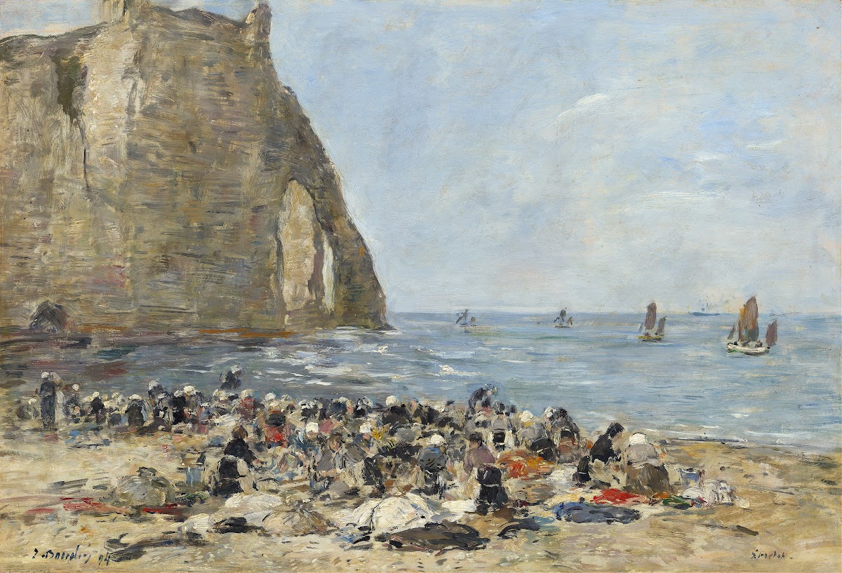Washerwomen on the Beach of Etretat 1894
