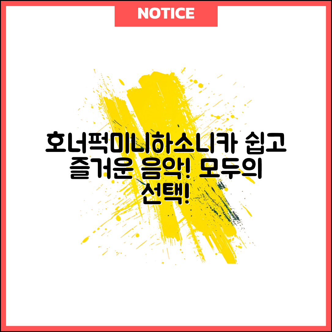 누구나 쉽게 즐길 수 있는 호너퍽미니하소니카