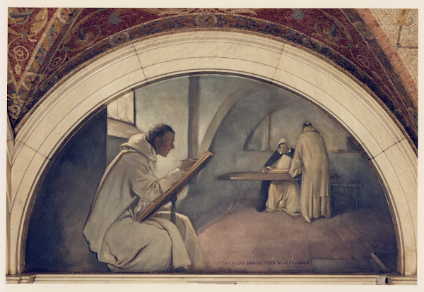 Manuscript Book mural in Evolution of the Book series 1896