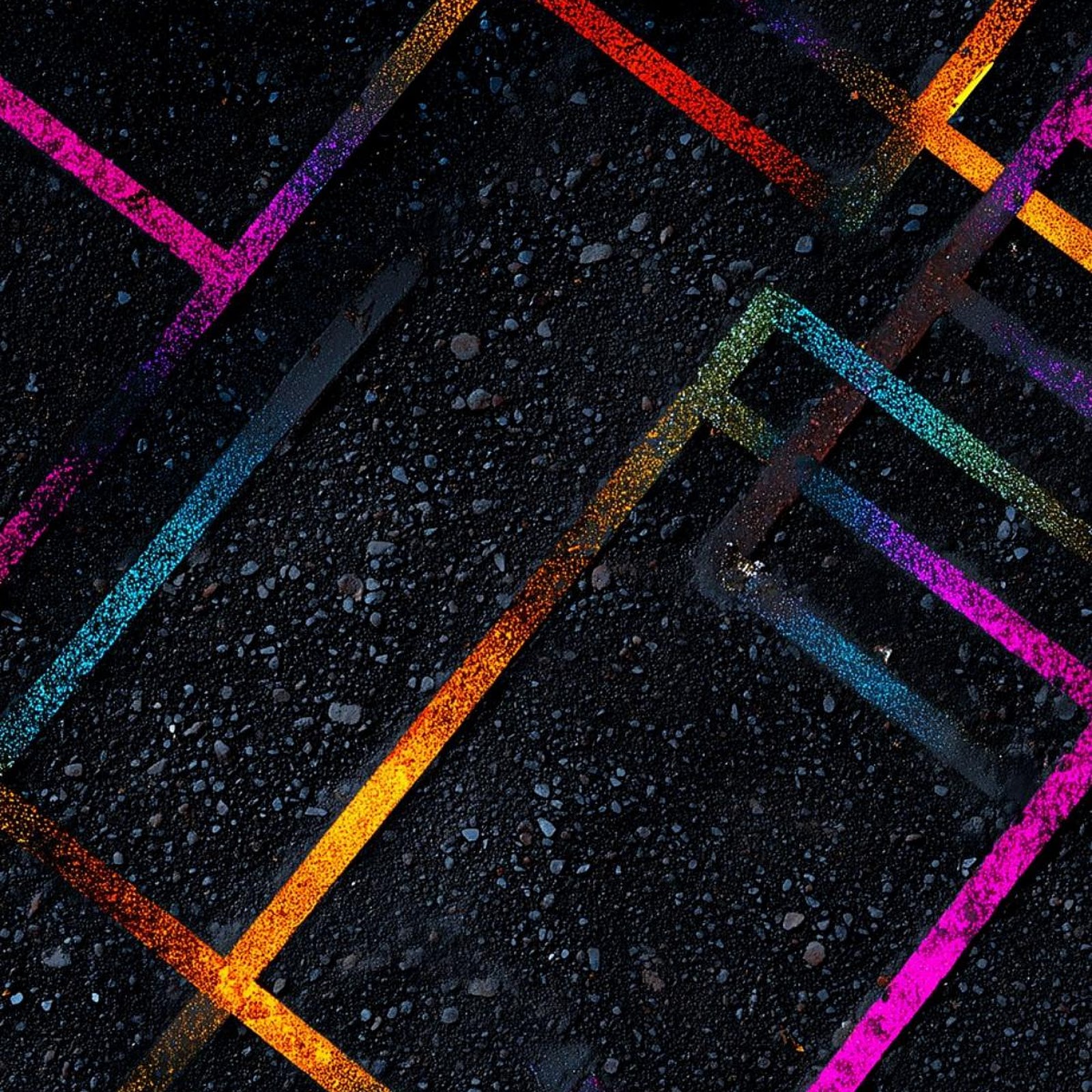 Download Colorful Geometric Lines On Asphalt Full HD iPhone
