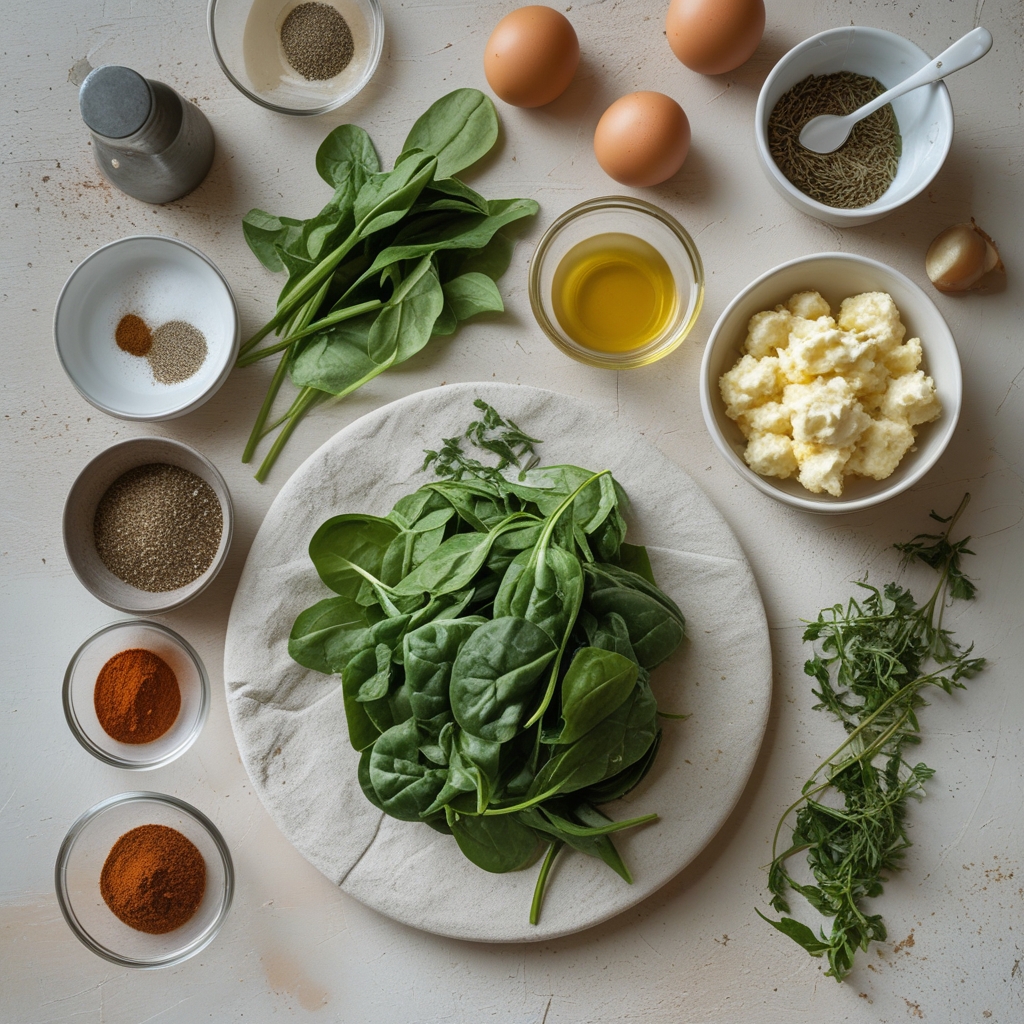 Ingredients for 20-Minute Spinach Ricotta Bites Recipe – Irresistibly Easy Appetizer for Quick Snacking