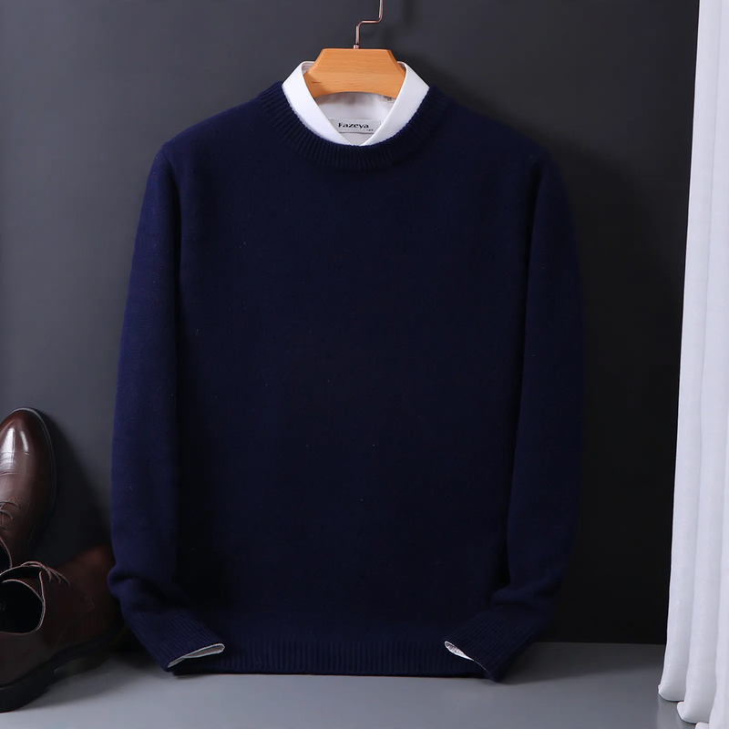 Men's Knitted Sweater, Crew Neck, Loose