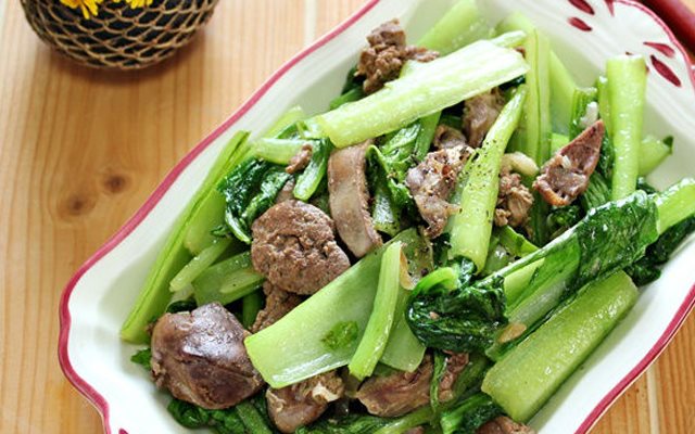 Cải Ngọt Xào Gan Gà