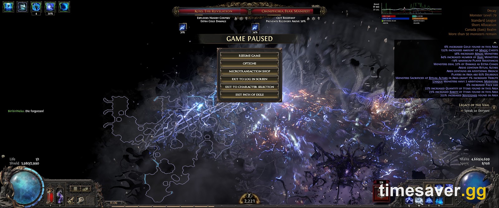 PoE2 Simulacrum Delirium endgame arena where the Megalomaniac Diamond drops