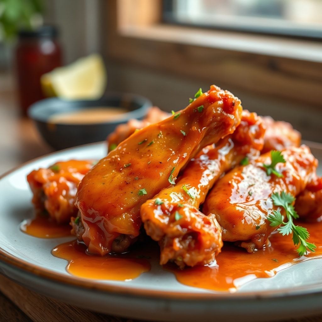 Hot Honey Peach Wings for Crispy Spicy Dinner – Easy One-Pan Weeknight Winner finished