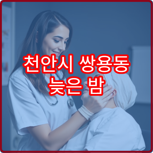 천안시 쌍용동 늦은 밤 문 여는 이비인후과 야간 병원 추천