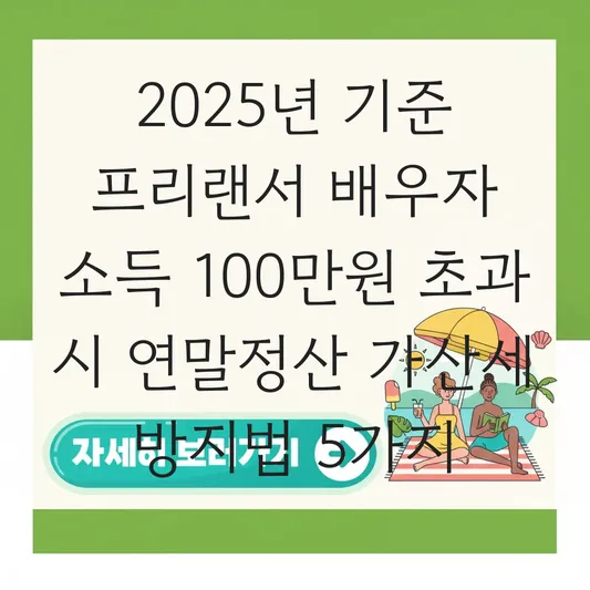 프리랜서 배우자가 소득금액증명원상 100만 원 넘을 때 연말정산 인적공제 누락 및 가산세 방지법 대표 이미지
