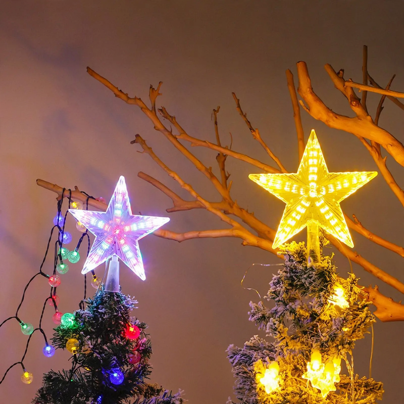 Glowing Christmas Tree Topper with Lighting Modes