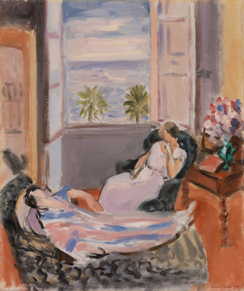 Interior with Two Figures Open Window 1922