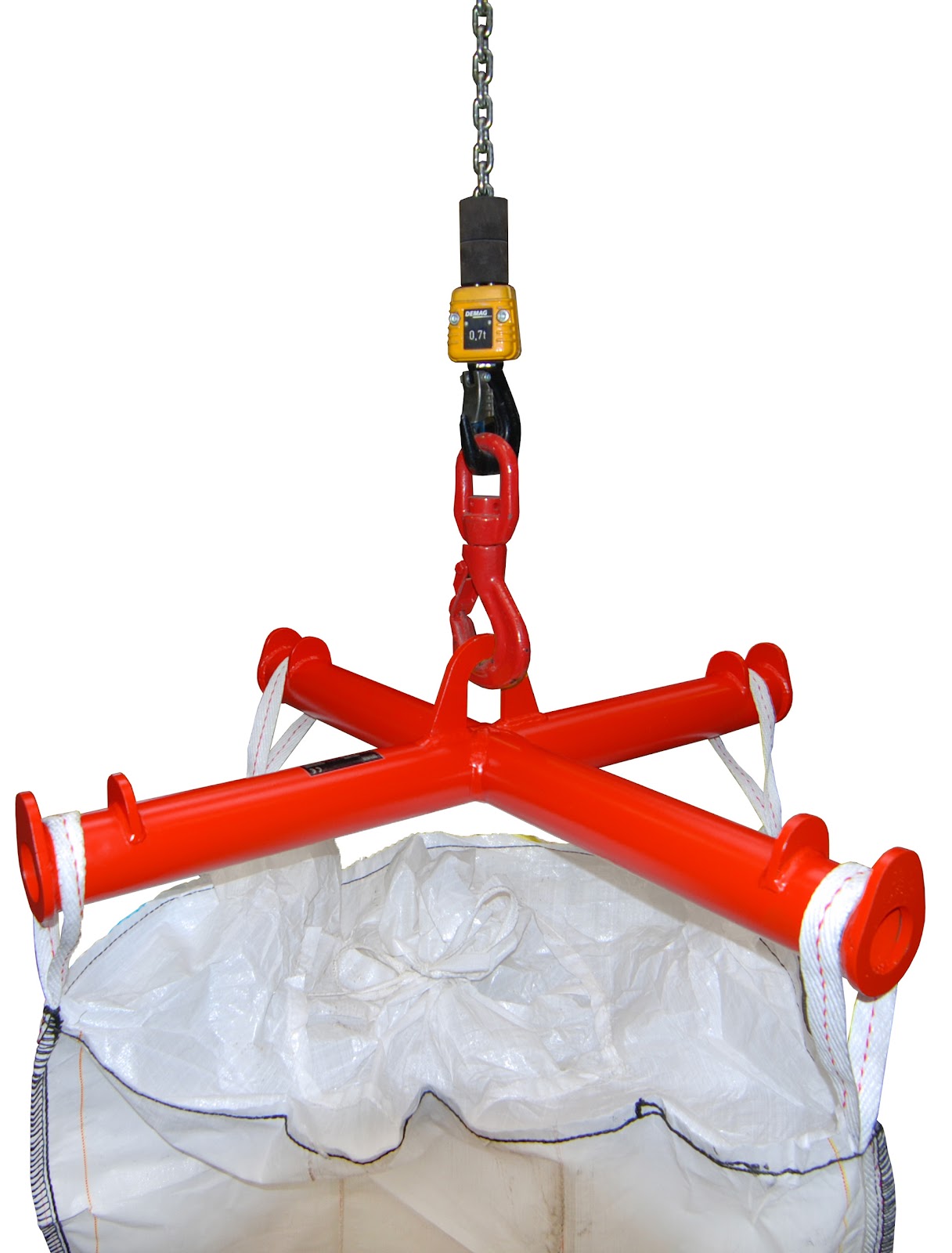 Traverse voor Big-Bags TBB, gelakt, Vuurrood