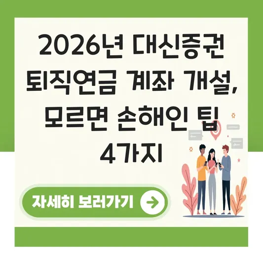 대신증권 퇴직연금 계좌 개설 하는 법 대표 이미지