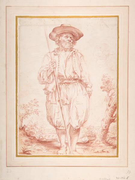 Standing Countryman Holding A Staff 16541719