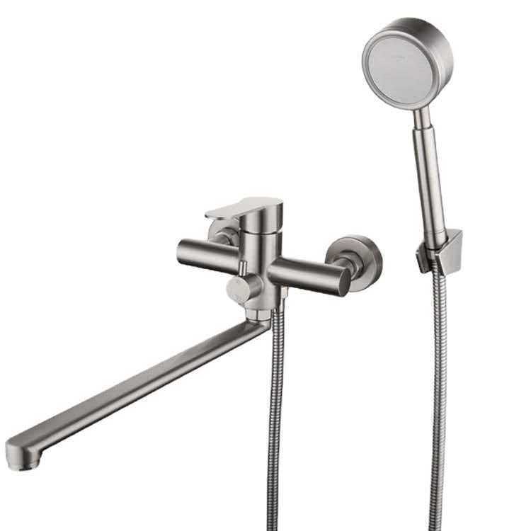 Wall-mounted mixer tap with swivel spout